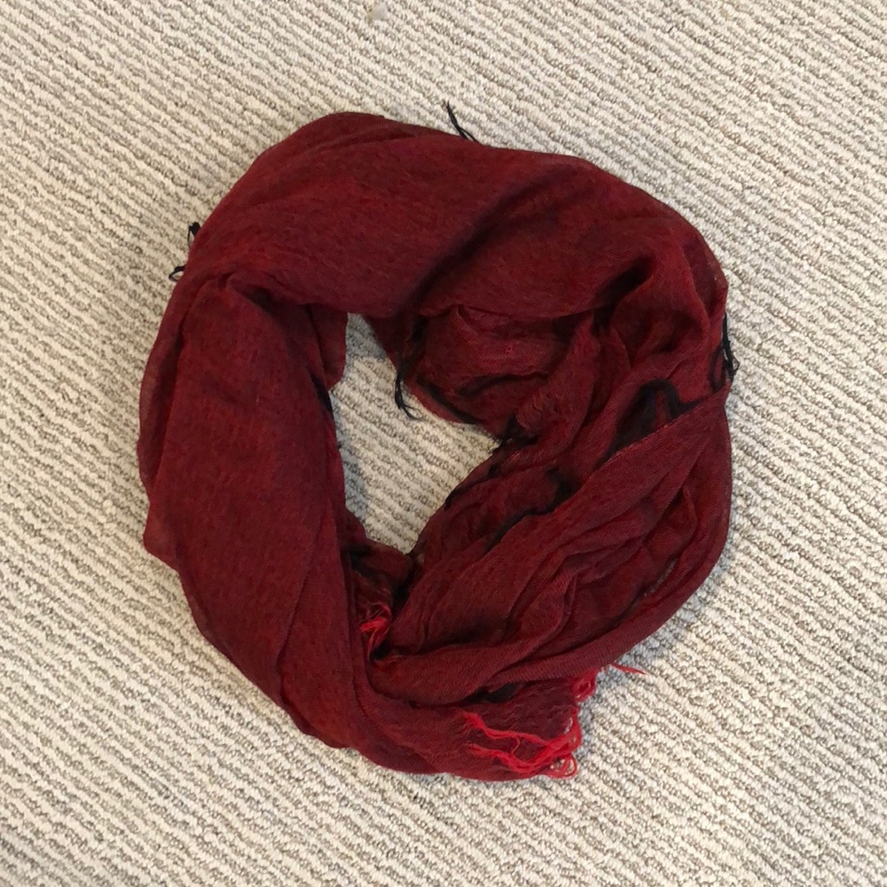 Free People Black and Red Scarf